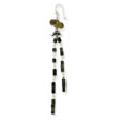 Sterling Silver Dark Green Jade And Olivine Crystal Earrings