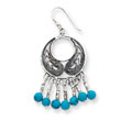 Sterling Silver Howlite Antiqued Earrings