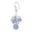 Sterling Silver Blue lace Agate, Opalite, Freshwater Cultured Pearl Earrings
