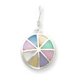 Sterling Silver Multi-Colored Shell Earrings