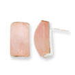 Sterling Silver Pink Quartz Post Earrings
