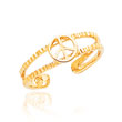 14K Gold Peace Sign Toe Ring
