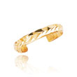 14K Gold Diamond-Cut Toe Ring