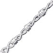 Sterling Silver  Polished Fancy Link Toggle Bracelet
