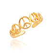 14K Gold Peace Sign Toe Ring