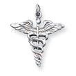 Sterling Silver Caduceus Charm