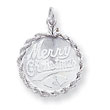 Sterling Silver Merry Christmas Disc Charm