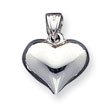 Sterling Silver Puffed Heart Charm