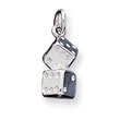 Sterling Silver Large Dice Charm