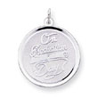 Sterling Silver On Graduation Day Disc Charm