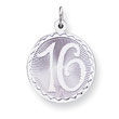 Sterling Silver Sweet Sixteen Disc Charm
