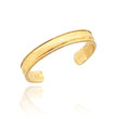 14K Gold Mill Grain Adjustable Toe Ring