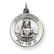 Sterling Silver St. Barbara Medal