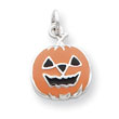 Sterling Silver Orange Jack-A-Lantern Charm