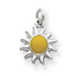 Sterling Silver Yellow Sun Charm
