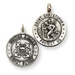 Sterling Silver Reversible US Coast Guard St.Christopher Pendant
