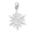 Sterling Silver Snowflake With Crystal Pendant