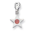 Sterling Silver January CZ Birthstone Star Charm