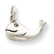 Sterling Silver Antiqued Whale Charm