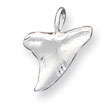 Sterling Silver Diamond Cut Shark Tooth Pendant