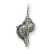 Sterling Silver Antiqued Conch Shell Pendant