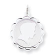 Sterling Silver Engraveable Boy Disc Charm