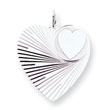 Sterling Silver Engraveable Heart Disc Charm
