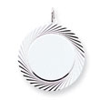 Sterling Silver Engraveable Round Disc Charm