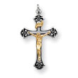 Sterling Silver & Vermeil Crucifix Pendant
