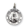 Sterling Silver Sacred Heart Of Jesus Medal