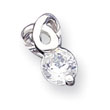 Sterling Silver CZ Pendant With Chain