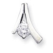 Sterling Silver CZ Pendant With Chain