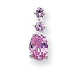 Sterling Silver Pink CZ Pendant