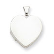 Sterling Silver Plain 21mm  Heart Locket