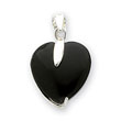 Sterling Silver Onyx Heart Pendant