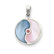 Sterling Silver Pink And Blue Pendant