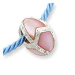 Sterling Silver Pink Mother Of Pearl Easter Egg Pendant