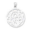 Sterling Silver Fancy Round Pendant