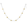 14K White Gold Murano Glass 8.00mm Bead Necklace