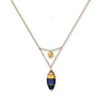 14K Gold Murano Glass Bead V Necklace