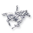 Sterling Silver Race Horse Charm