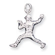 Sterling Silver Baseball Pitcher Charm