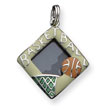 Sterling Silver Enameled Basketball Picture Frame Charm