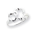 Sterling Silver Hearts Ring