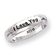 Sterling Silver "I Love You" Ring