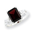 Sterling Silver Garnet Ring