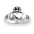 Sterling Silver Antiqued Claddagh Ring