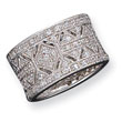Sterling Silver CZ Antique Style Ring
