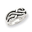 Sterling Silver Antiqued Knot Ring
