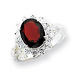 Sterling Silver Garnet Ring